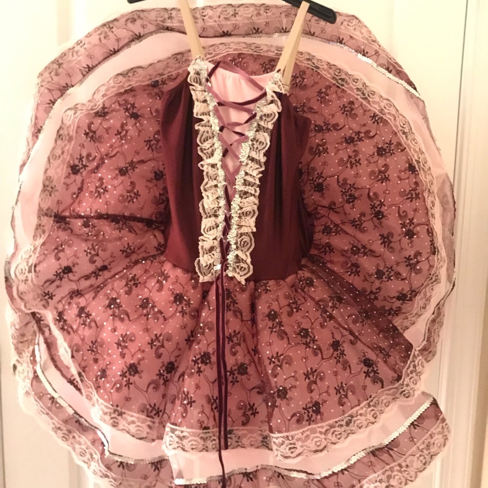 “Pirouette” is a wine colored tutu.